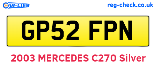 GP52FPN are the vehicle registration plates.