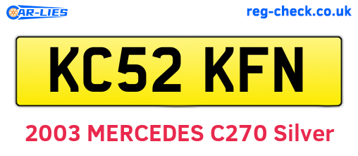 KC52KFN are the vehicle registration plates.