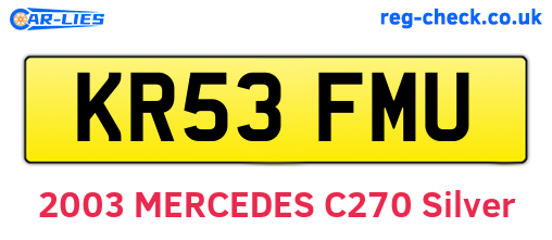 KR53FMU are the vehicle registration plates.