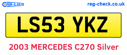 LS53YKZ are the vehicle registration plates.