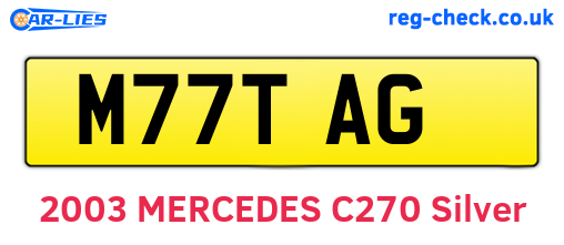 M77TAG are the vehicle registration plates.