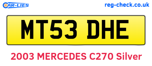 MT53DHE are the vehicle registration plates.