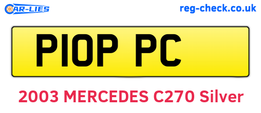 P10PPC are the vehicle registration plates.