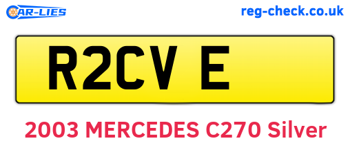 R2CVE are the vehicle registration plates.