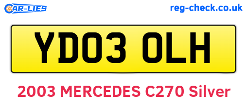YD03OLH are the vehicle registration plates.