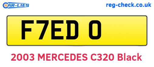 F7EDO are the vehicle registration plates.