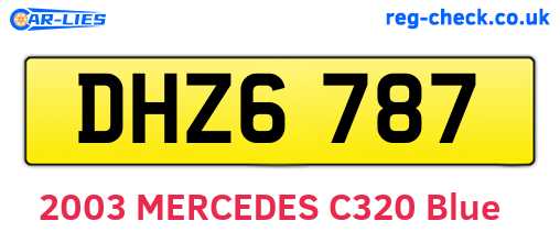 DHZ6787 are the vehicle registration plates.