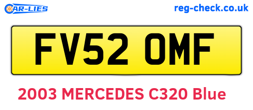 FV52OMF are the vehicle registration plates.