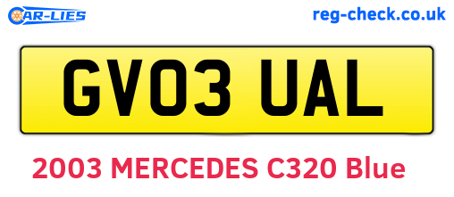 GV03UAL are the vehicle registration plates.