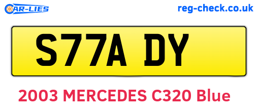 S77ADY are the vehicle registration plates.