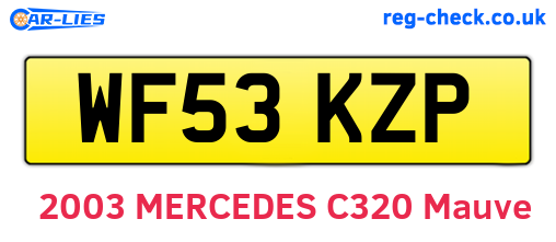 WF53KZP are the vehicle registration plates.