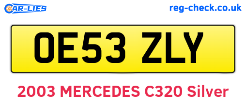 OE53ZLY are the vehicle registration plates.