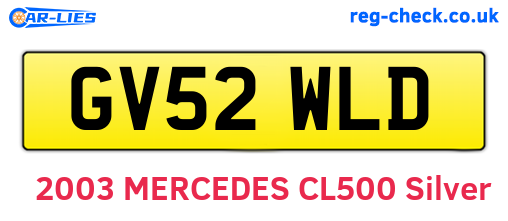 GV52WLD are the vehicle registration plates.