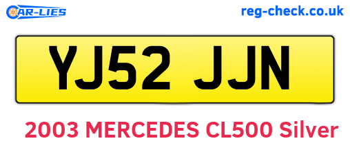 YJ52JJN are the vehicle registration plates.