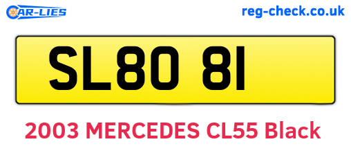 SL8081 are the vehicle registration plates.