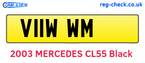 V11WWM are the vehicle registration plates.