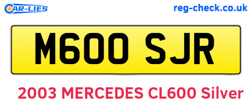 M600SJR are the vehicle registration plates.