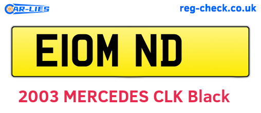 E10MND are the vehicle registration plates.