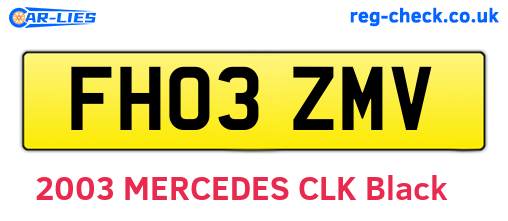 FH03ZMV are the vehicle registration plates.