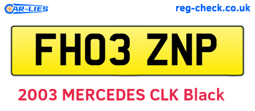 FH03ZNP are the vehicle registration plates.