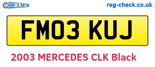 FM03KUJ are the vehicle registration plates.