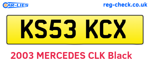 KS53KCX are the vehicle registration plates.