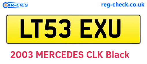 LT53EXU are the vehicle registration plates.