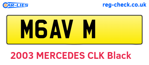 M6AVM are the vehicle registration plates.