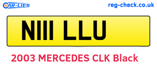 N111LLU are the vehicle registration plates.