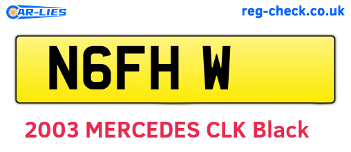 N6FHW are the vehicle registration plates.
