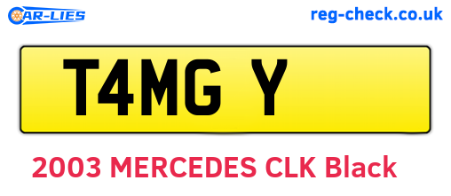 T4MGY are the vehicle registration plates.