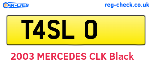 T4SLO are the vehicle registration plates.