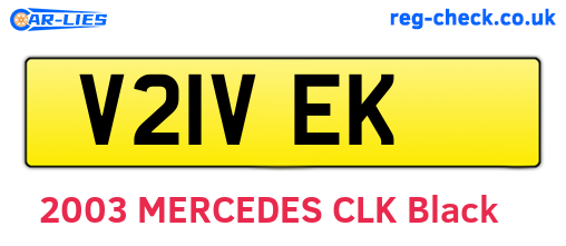 V21VEK are the vehicle registration plates.