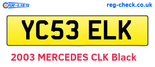 YC53ELK are the vehicle registration plates.