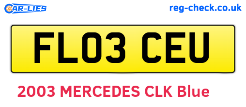 FL03CEU are the vehicle registration plates.