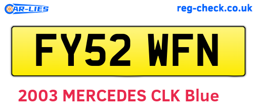 FY52WFN are the vehicle registration plates.