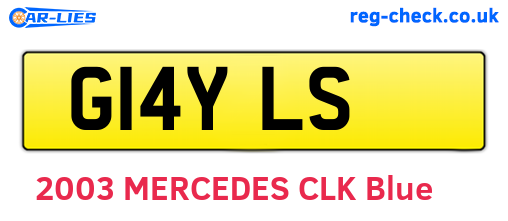 G14YLS are the vehicle registration plates.