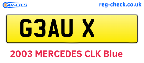 G3AUX are the vehicle registration plates.