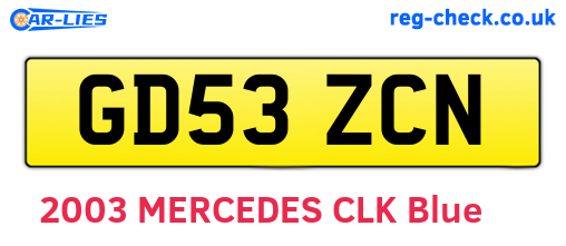 GD53ZCN are the vehicle registration plates.