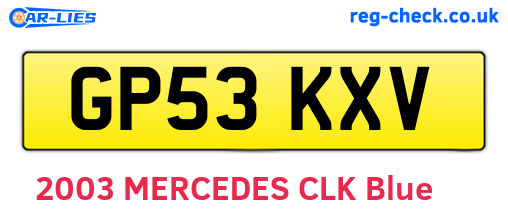 GP53KXV are the vehicle registration plates.