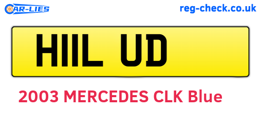 H11LUD are the vehicle registration plates.