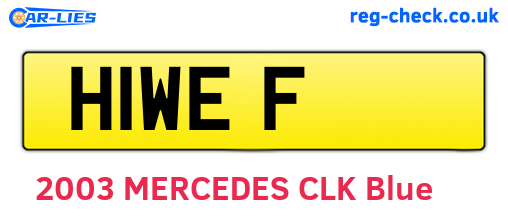 H1WEF are the vehicle registration plates.
