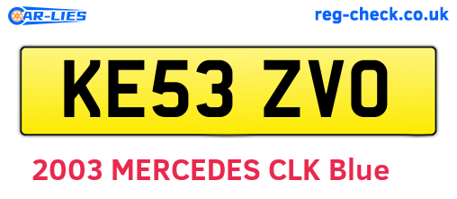 KE53ZVO are the vehicle registration plates.