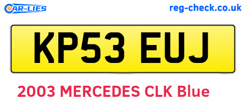 KP53EUJ are the vehicle registration plates.