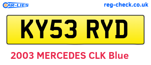 KY53RYD are the vehicle registration plates.