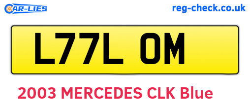L77LOM are the vehicle registration plates.