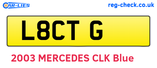 L8CTG are the vehicle registration plates.