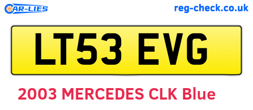 LT53EVG are the vehicle registration plates.