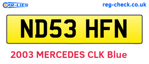 ND53HFN are the vehicle registration plates.