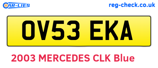 OV53EKA are the vehicle registration plates.